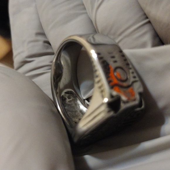 Vintage Harley-Davidson Motor Stainless Steel Ring - Picture 7 of 13